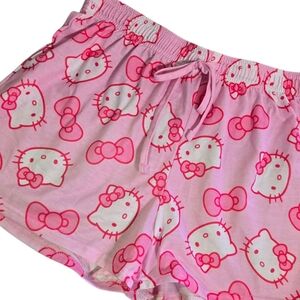 Hello Kitty X-large Womens sleep shorts ‎ pink drawstring waistline